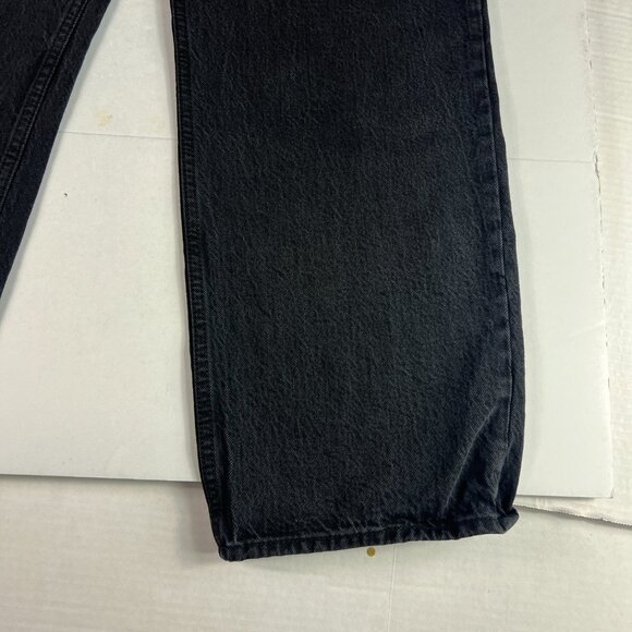 Abercrombie Fitch Jeans Women 27x29* High Rise Loose Pleated Black Denim Tag 27S - Picture 5 of 16